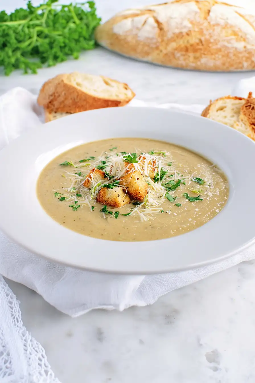 roasted eggplant and garlic soup
