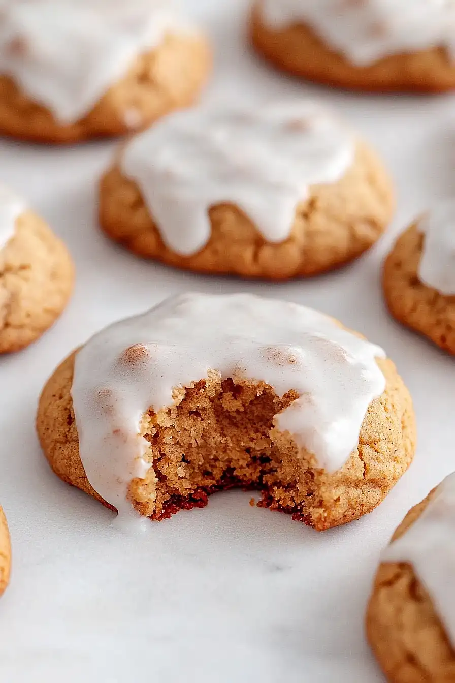 pumpkin cookies with cream cheese icing