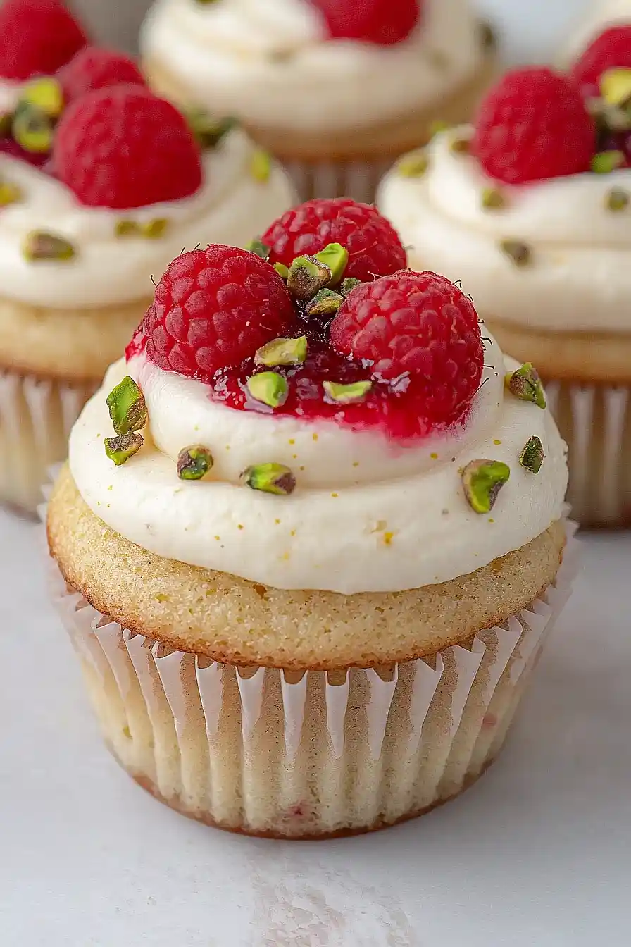 lemon cupcakes with raspberry filling