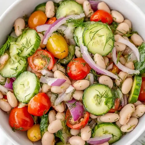 dill pickle white bean salad