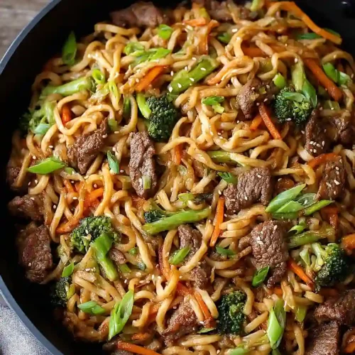 beef lo mein stir fry