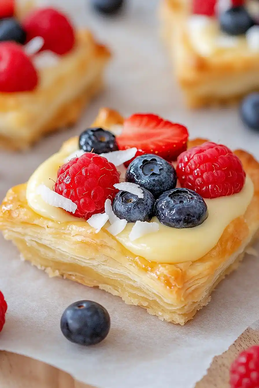 puff pastry fruit tart 