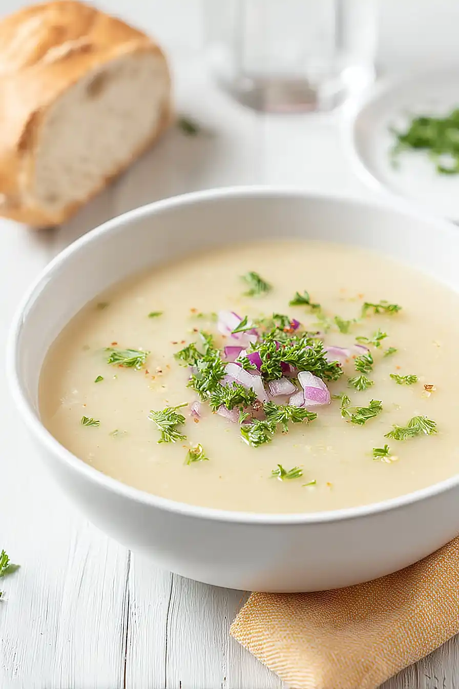 creamy garlic and potato soup