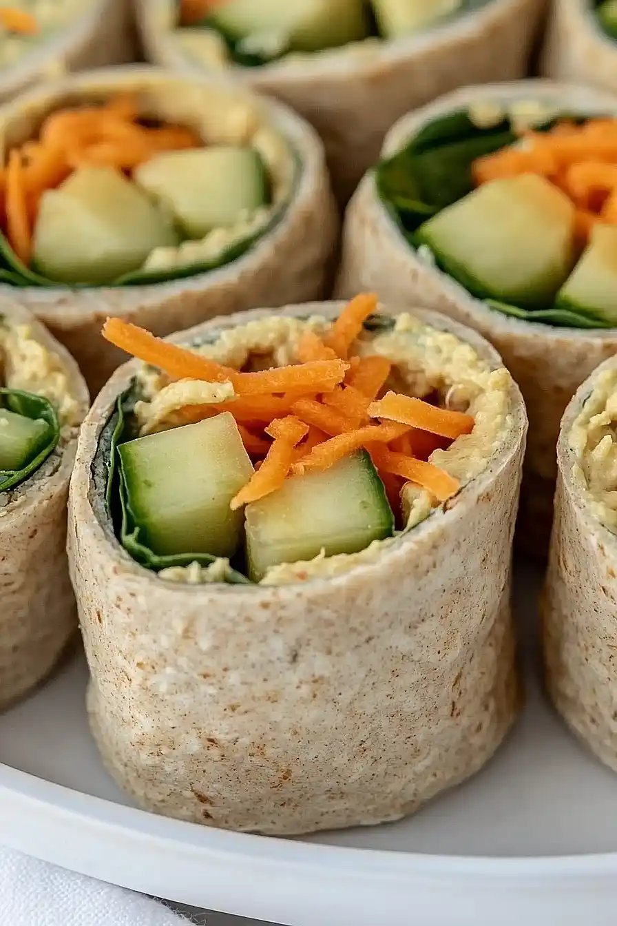 cucumber hummus sushi