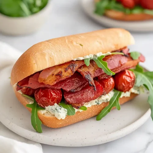 blt sandwich with roasted tomatoes