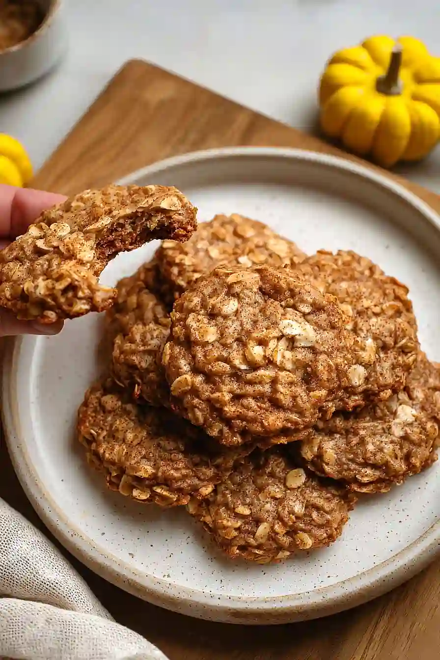 pumpkin spice oatmeal cookies