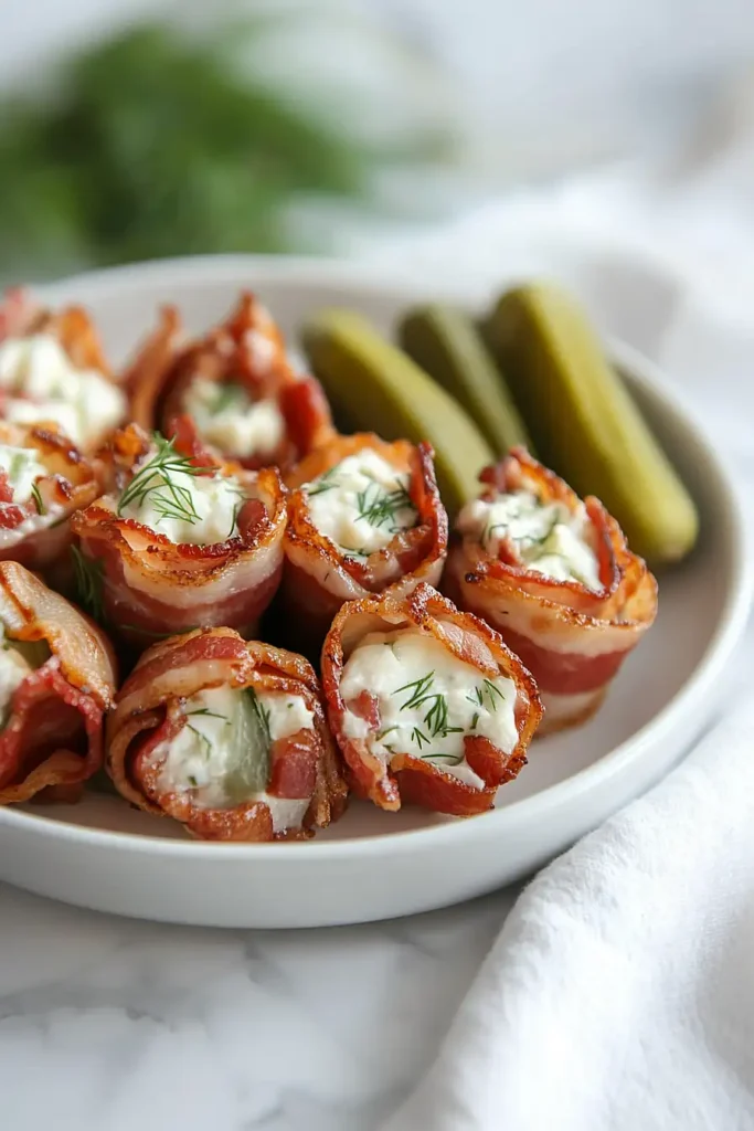 dill pickle bacon roll ups