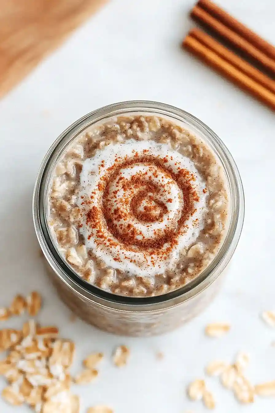 cinnamon roll overnight oats
