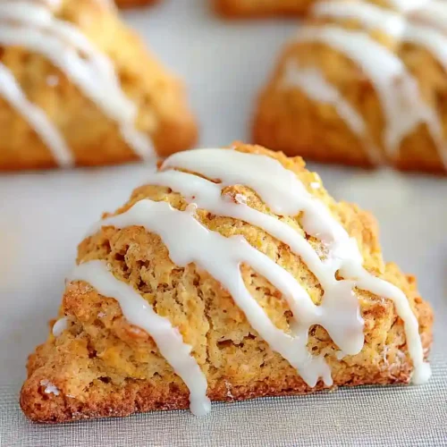pumpkin scones with maple glaze