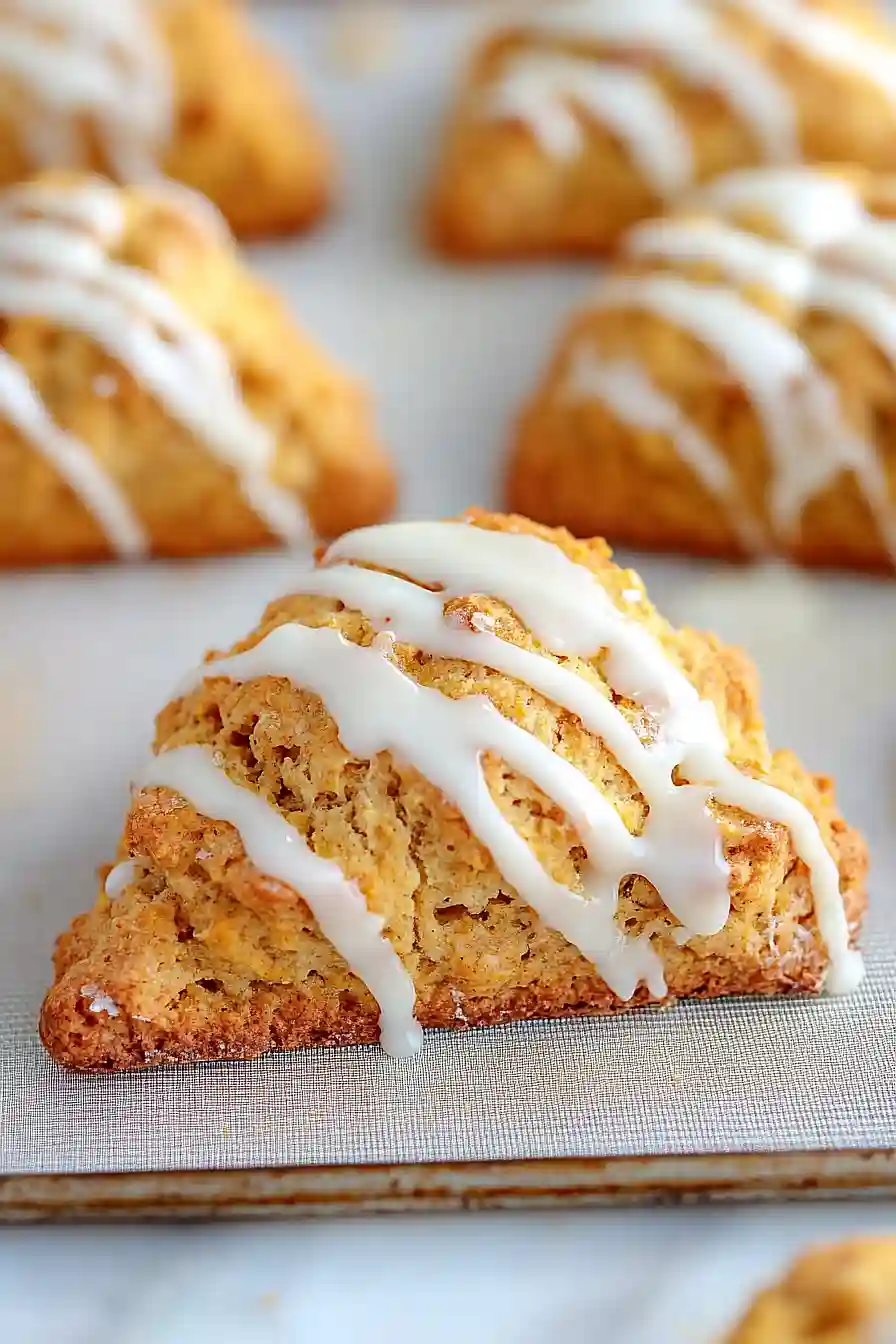 pumpkin scones with maple glaze