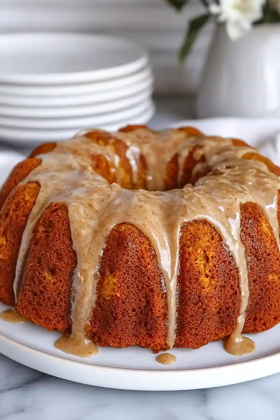 pumpkin spiced coffee cake with brown butter