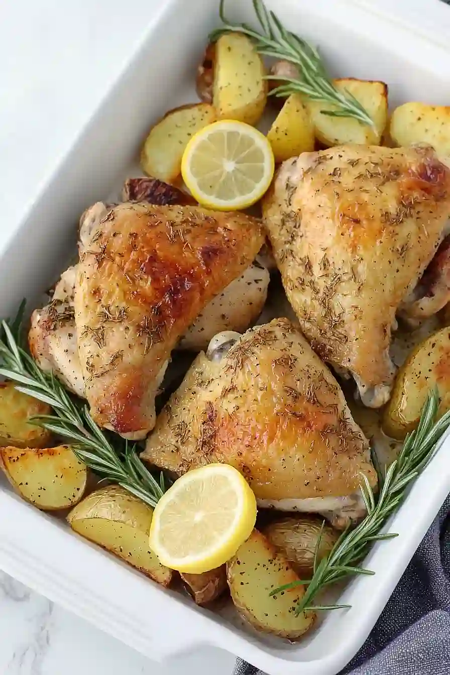 rosemary roasted chicken with potatoes