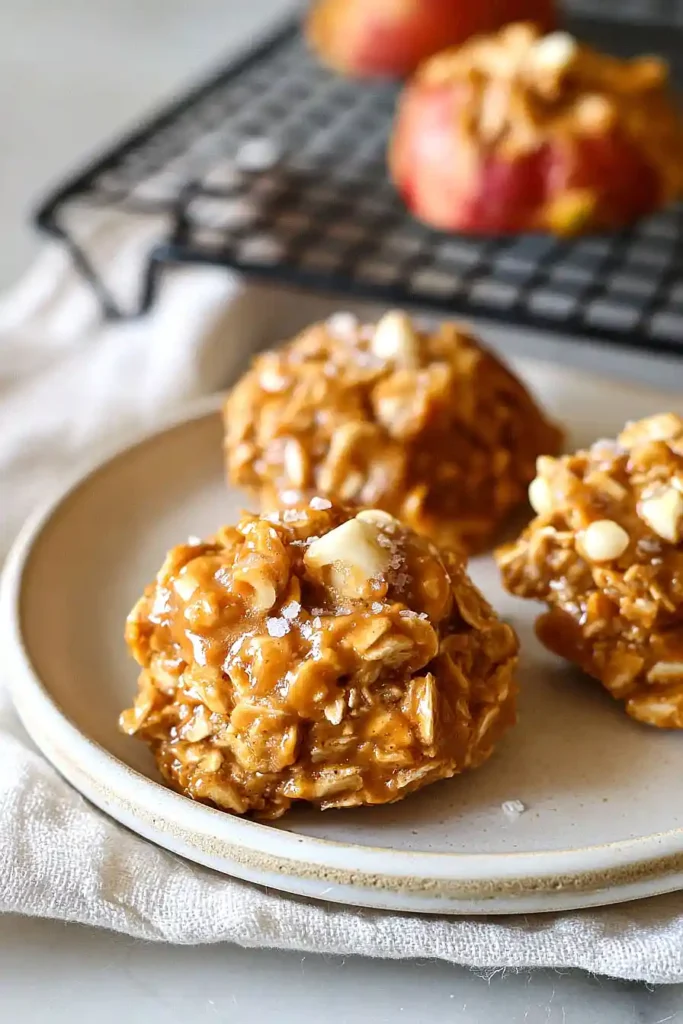 no bake caramel apple cookies