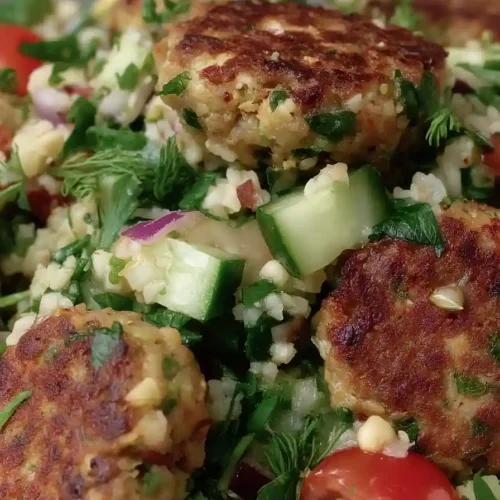 tabbouleh and falafel