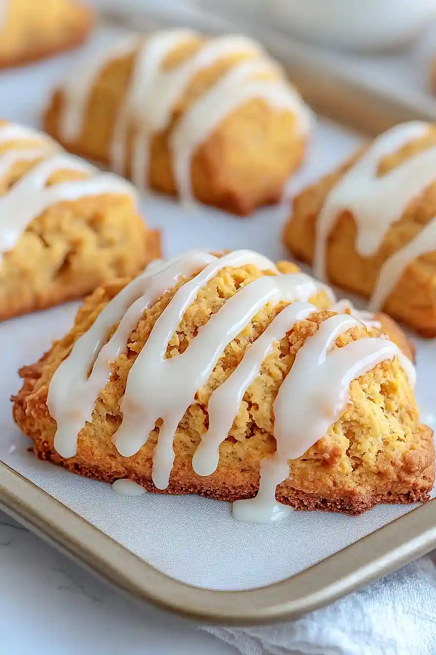 pumpkin scones with maple glaze
