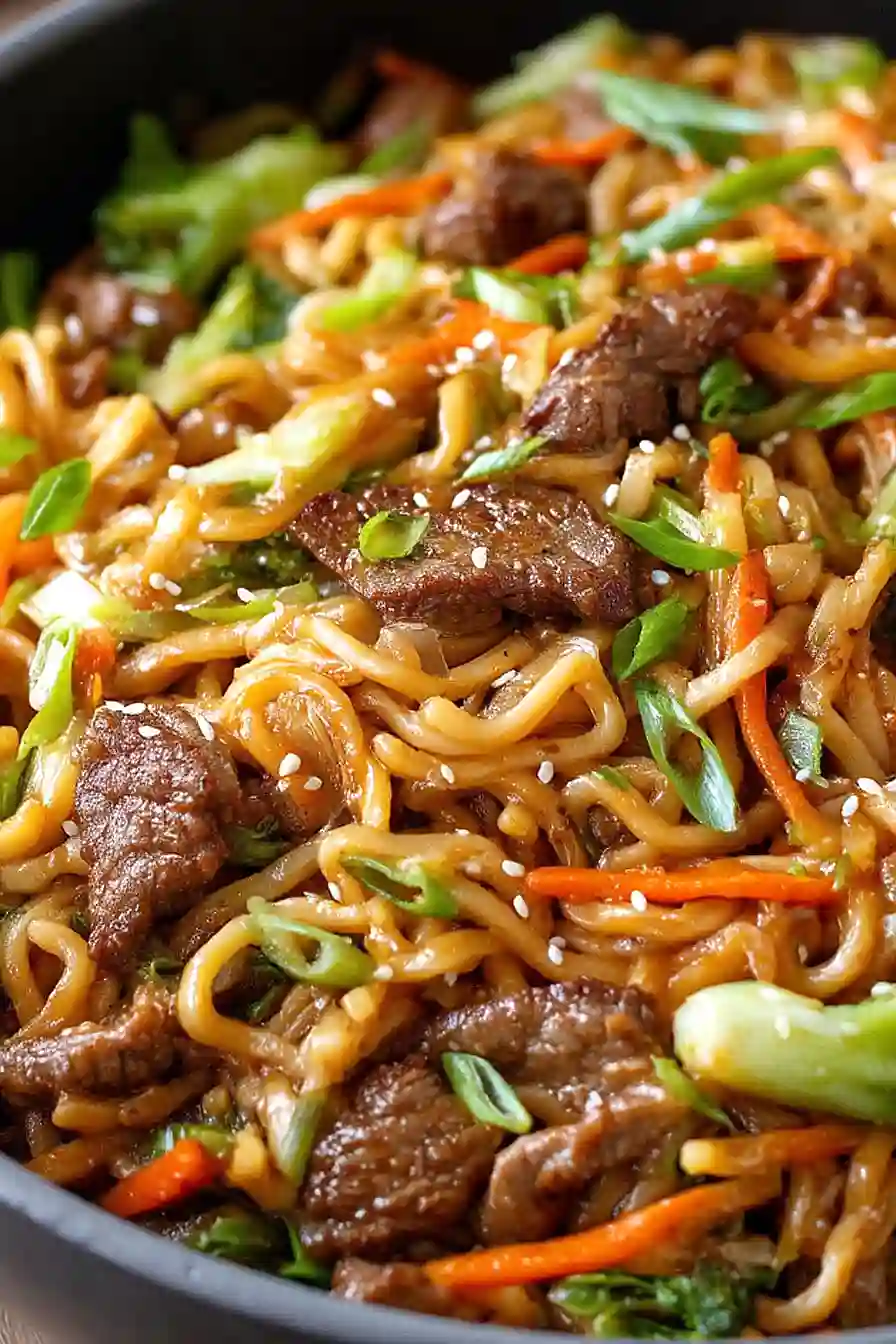 beef lo mein stir fry