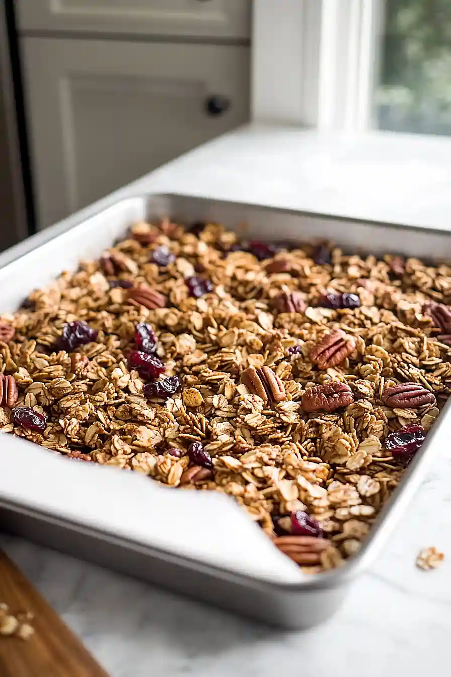 maple pecan granola clusters