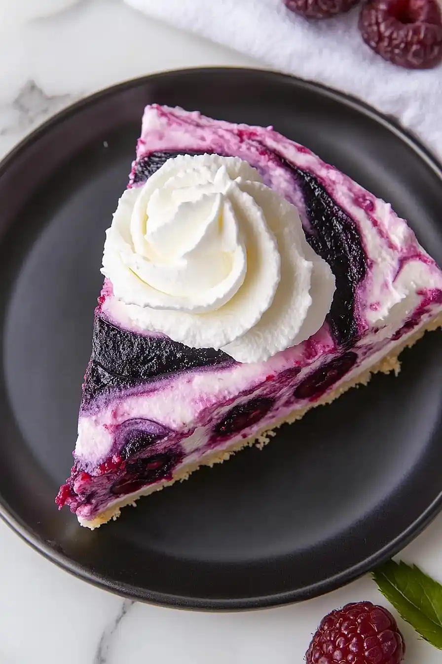 black raspberry cheesecake