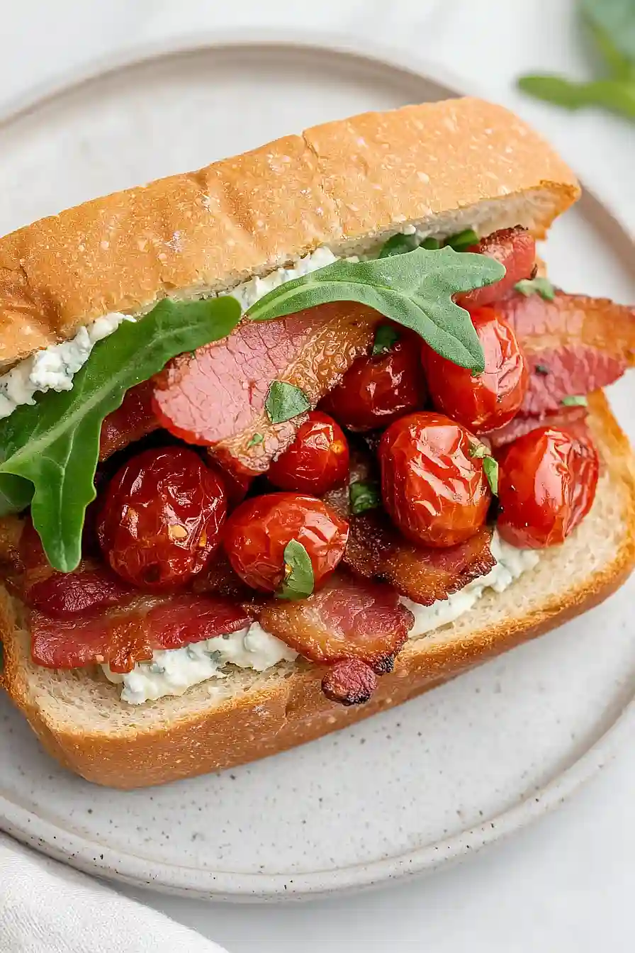 blt sandwich with roasted tomatoes