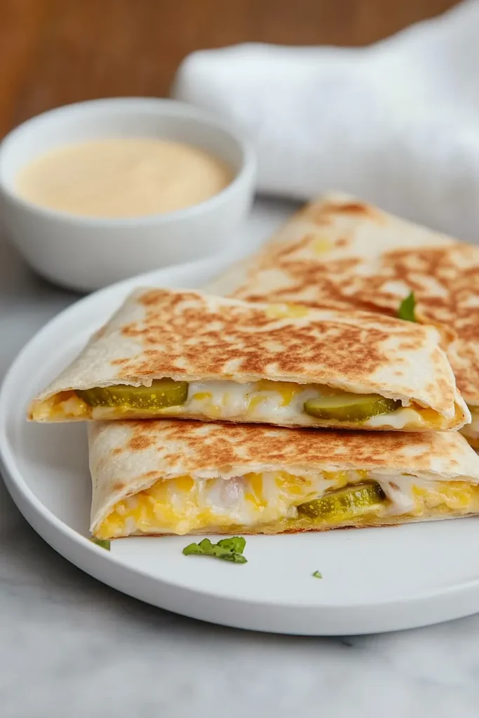 dill pickle quesadilla