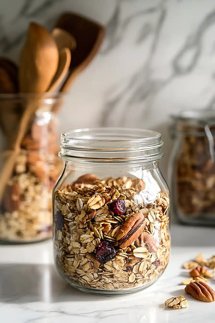 maple pecan granola clusters