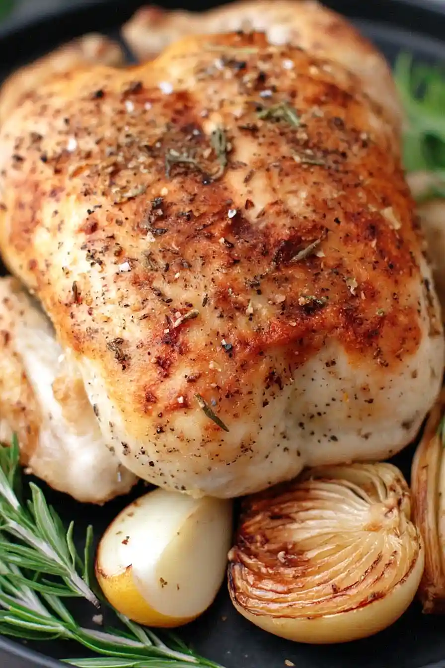 oven roasted chicken with lemon rosemary garlic butter