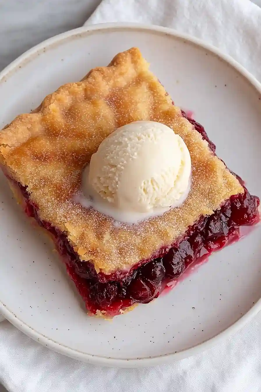 sour cherry slab pie