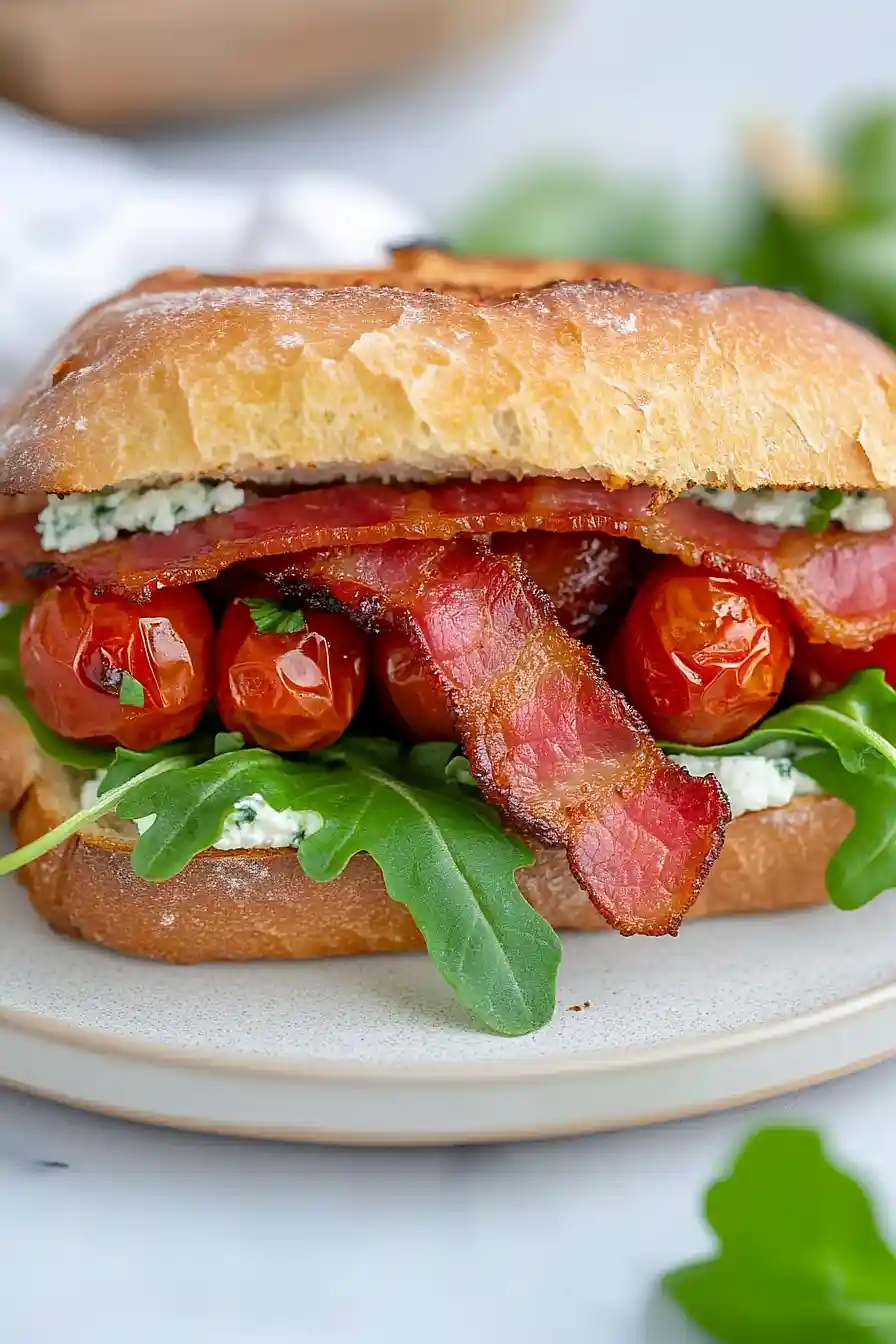 blt sandwich with roasted tomatoes