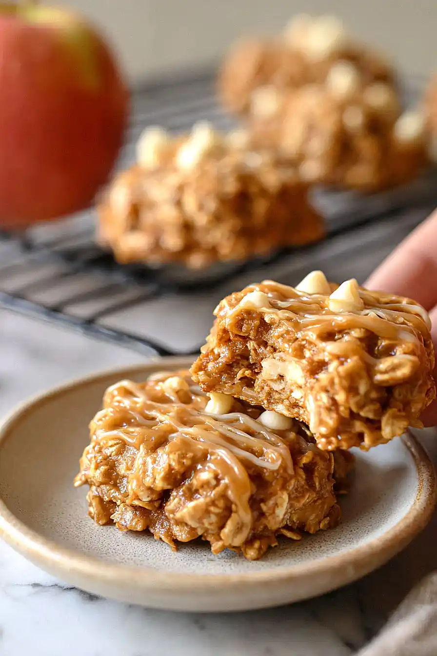 no bake caramel apple cookies