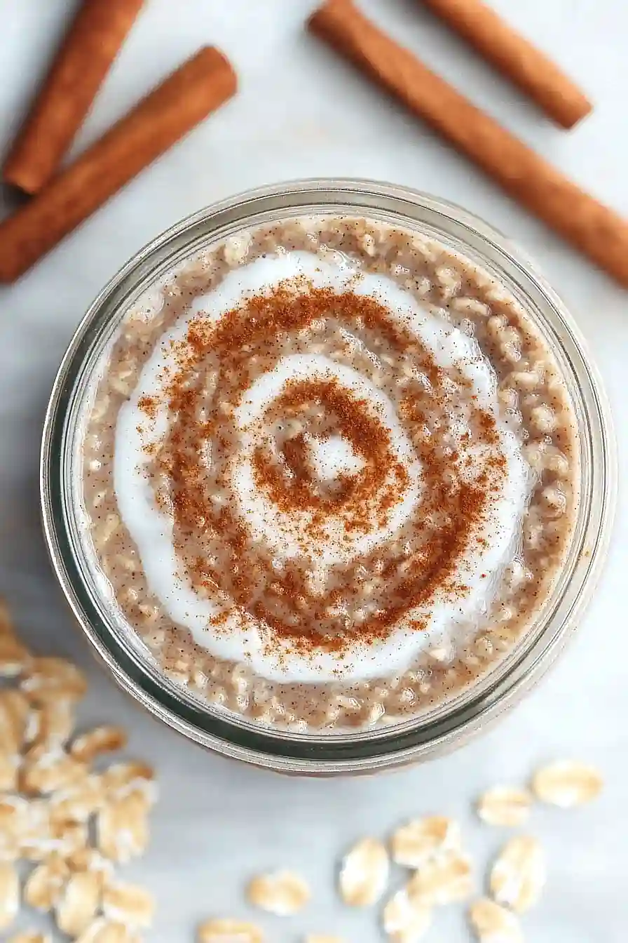 cinnamon roll overnight oats