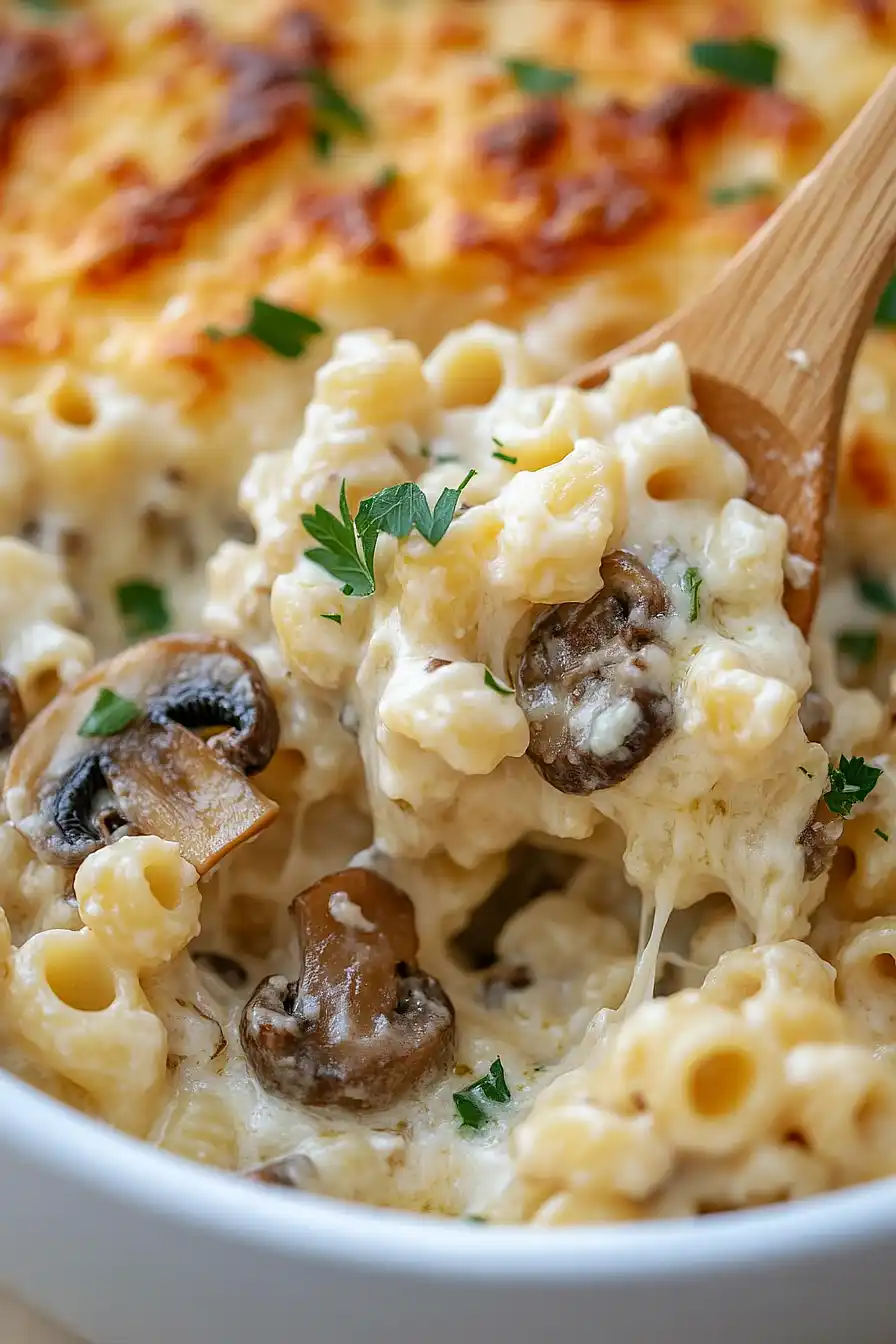 mushroom pasta bake