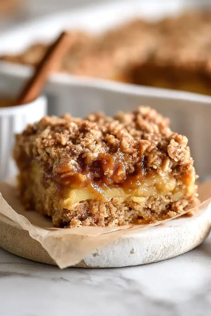 caramel apple crisp bars