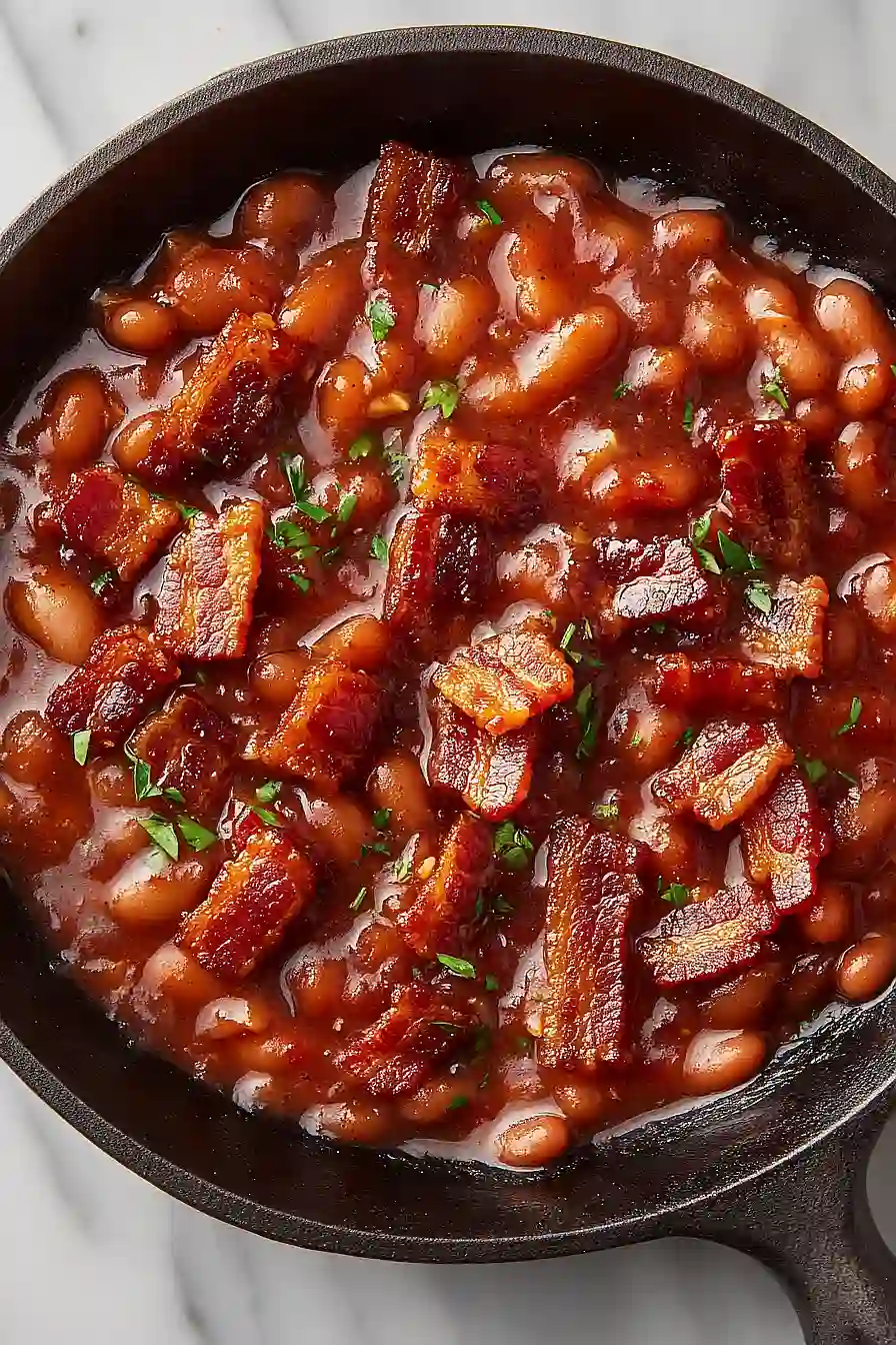 brown sugar and bacon baked beans 