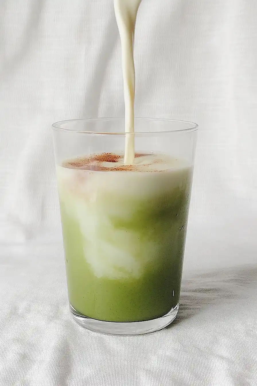 vanilla matcha cinnamon latte