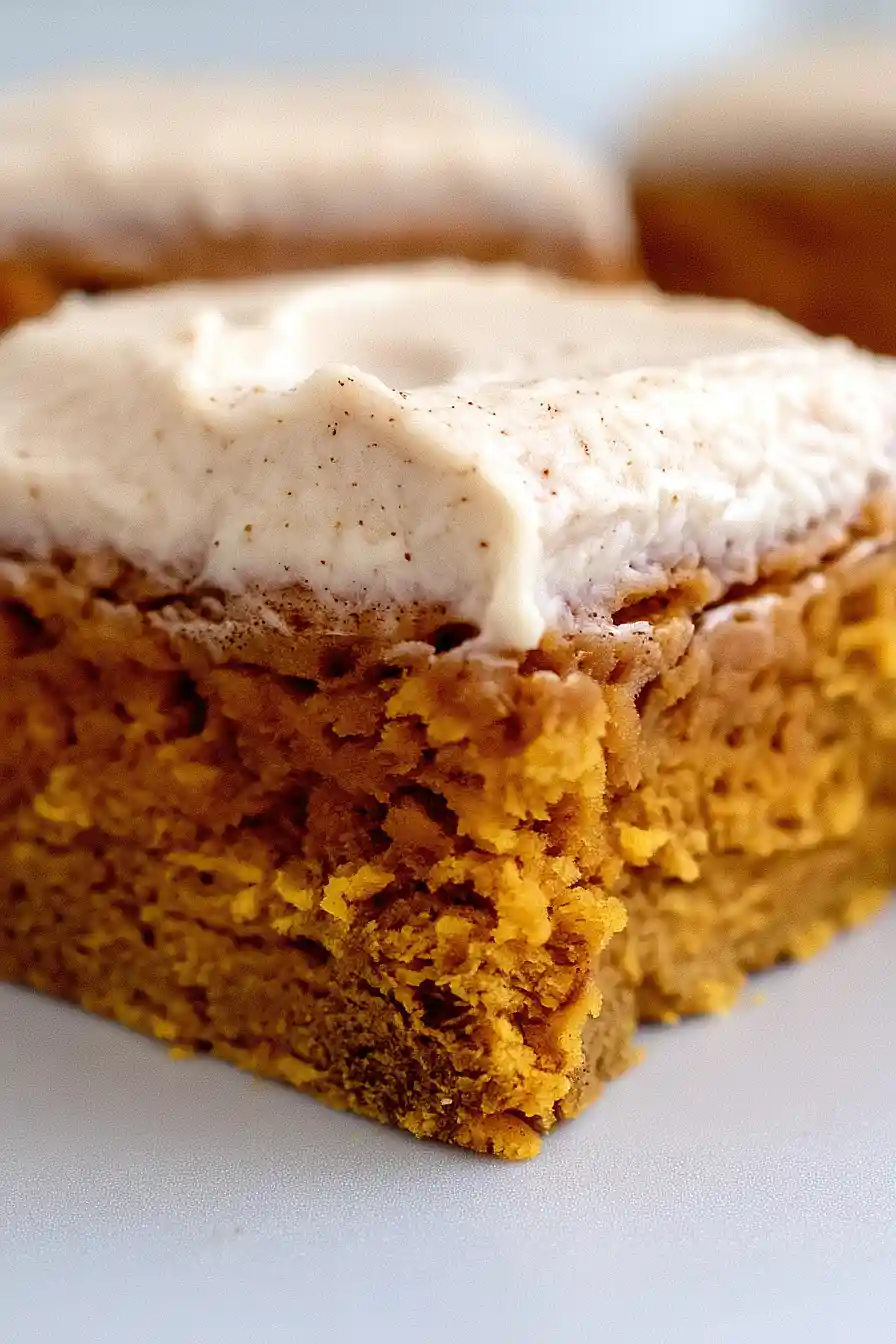 pumpkin bars with brown sugar frosting
