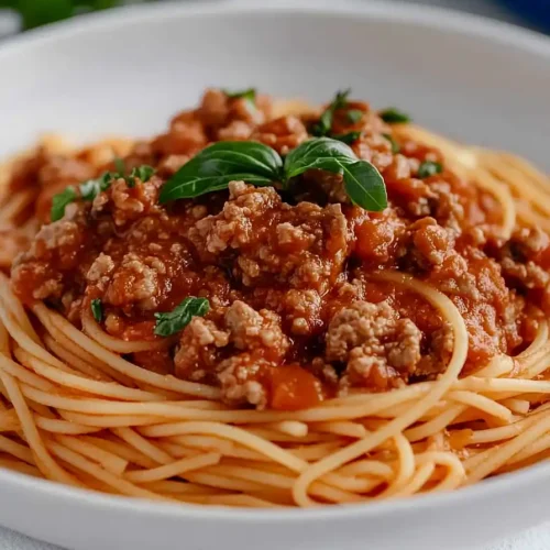 spaghetti and meat sauce
