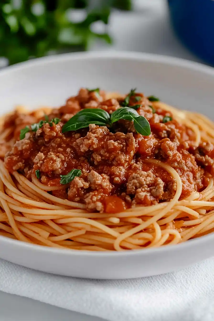 spaghetti and meat sauce