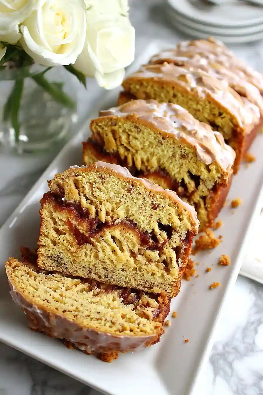 banana pumpkin bread with cinnamon swirl