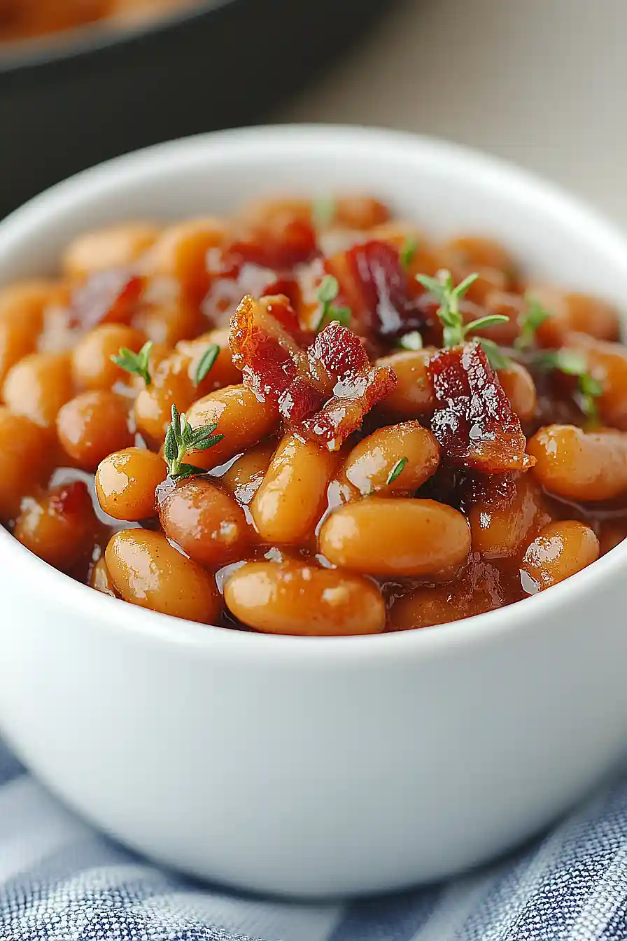 brown sugar and bacon baked beans 