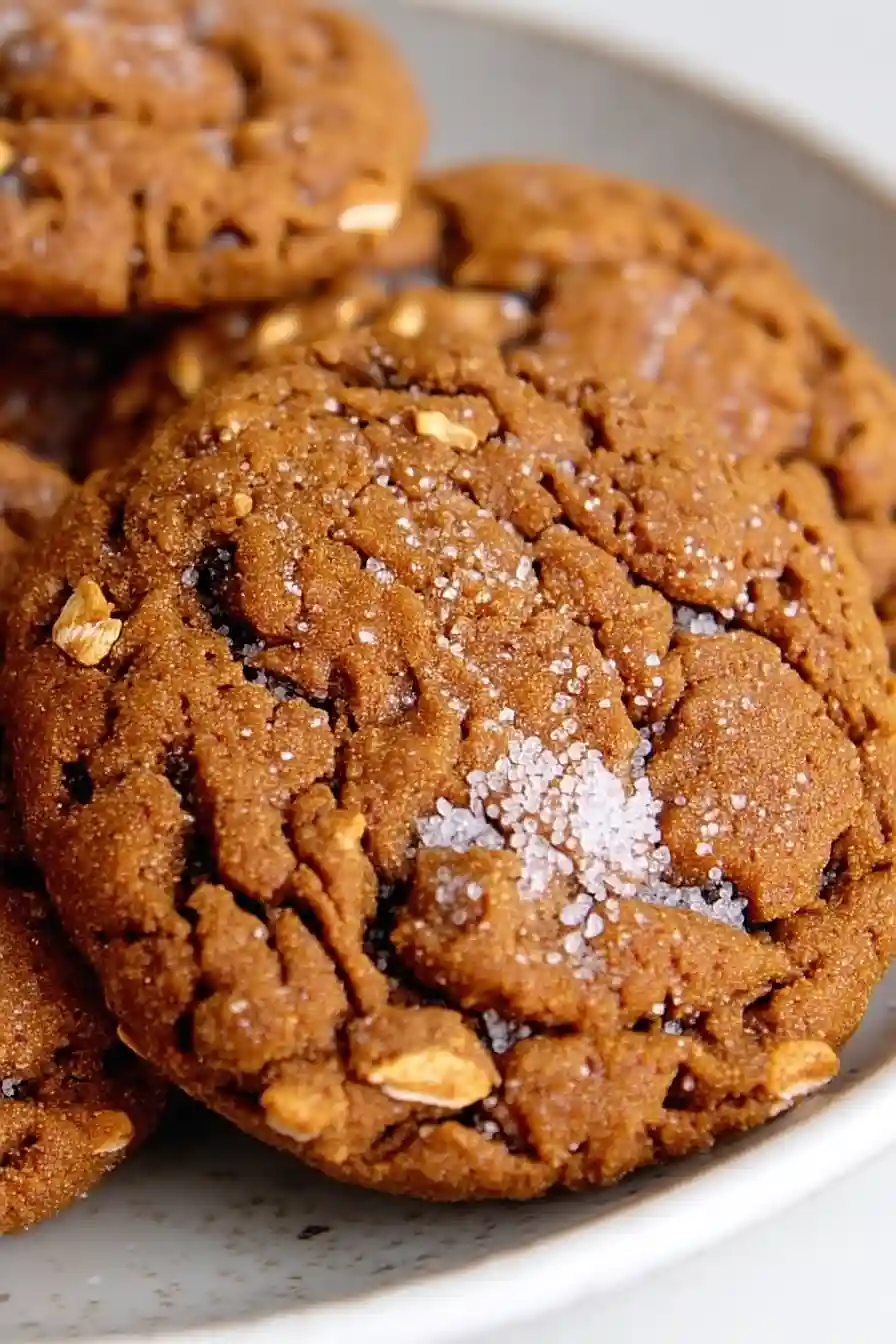 spiced oatmeal molasses cookies
