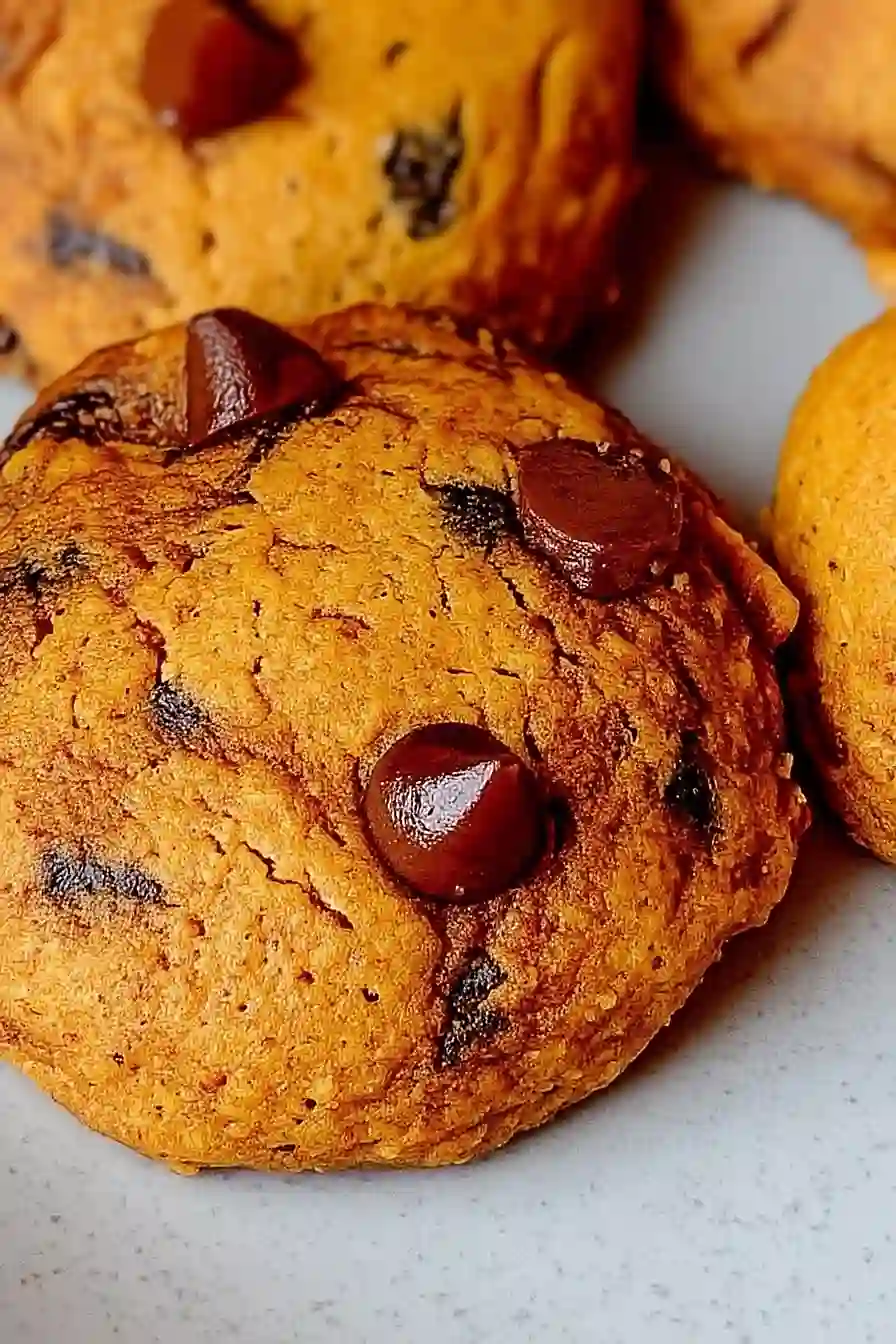 chocolate chip pumpkin cookies with spice cake mix