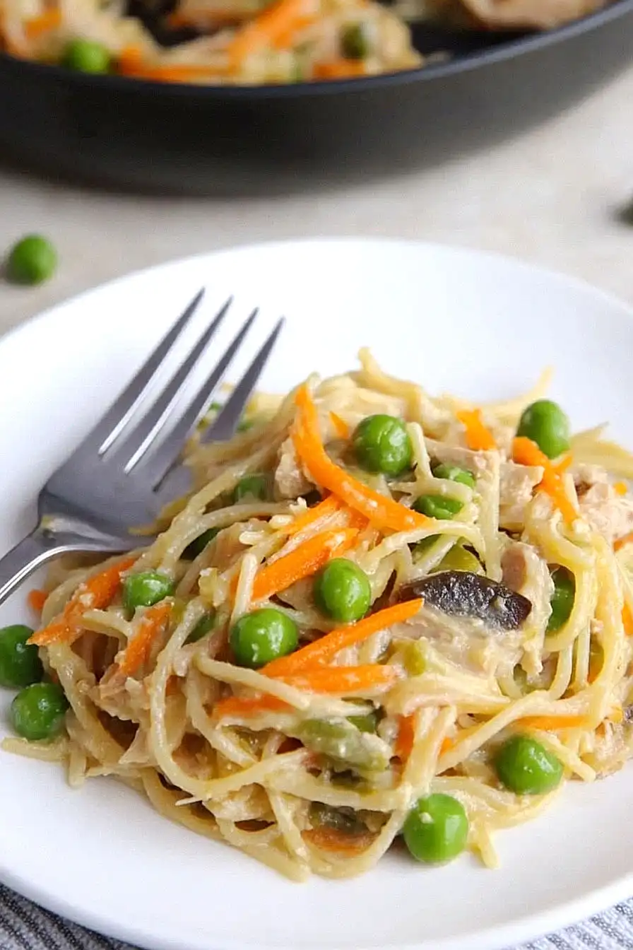 tuna casserole with angel hair pasta