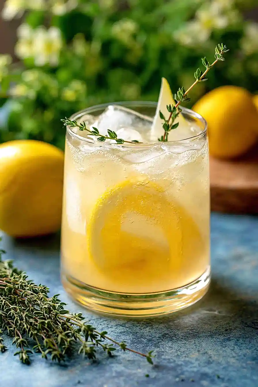 spiced pear gin cocktail