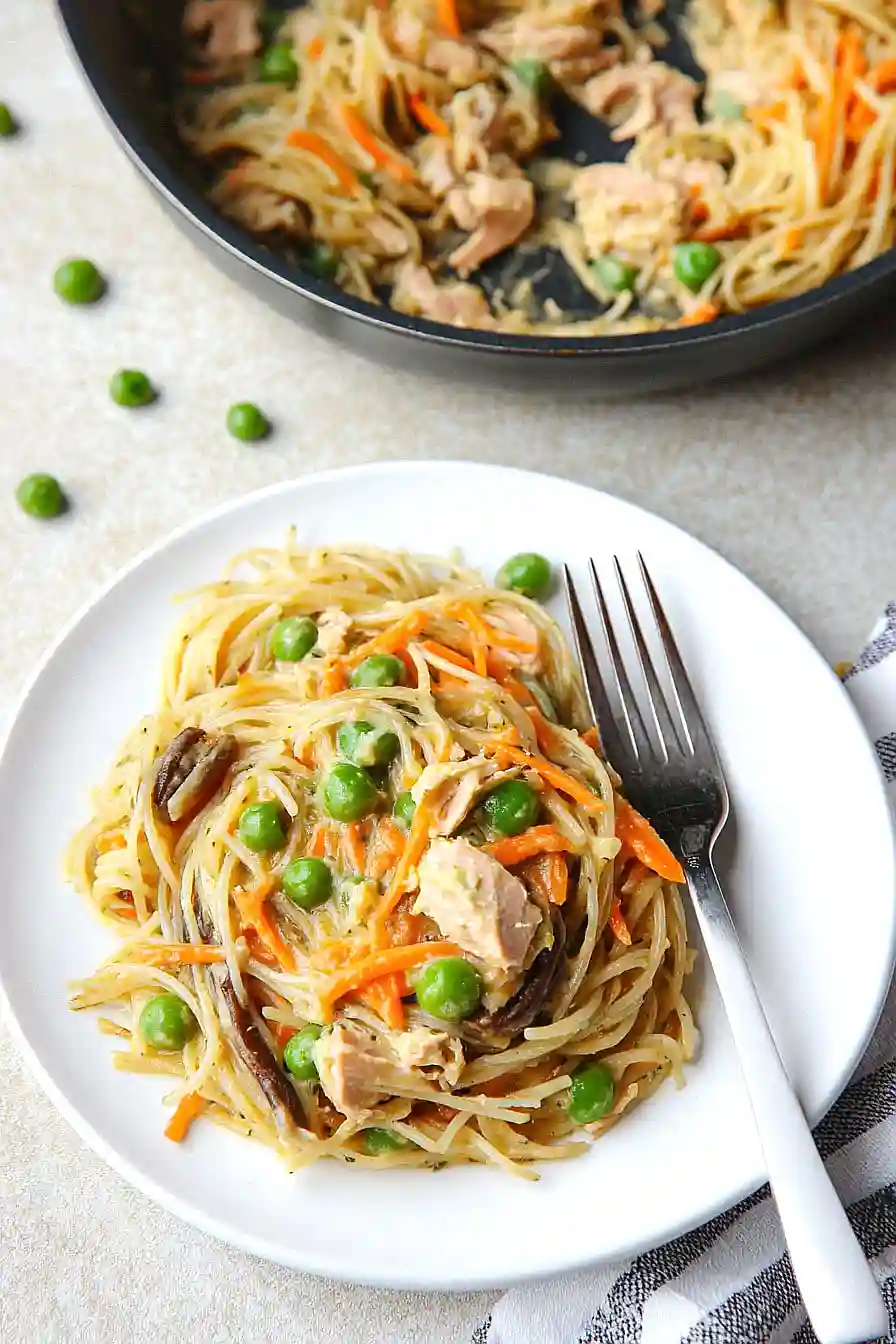 tuna casserole with angel hair pasta