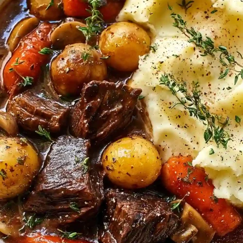 Red Wine-Braised Beef Stew with Potatoes and Carrots