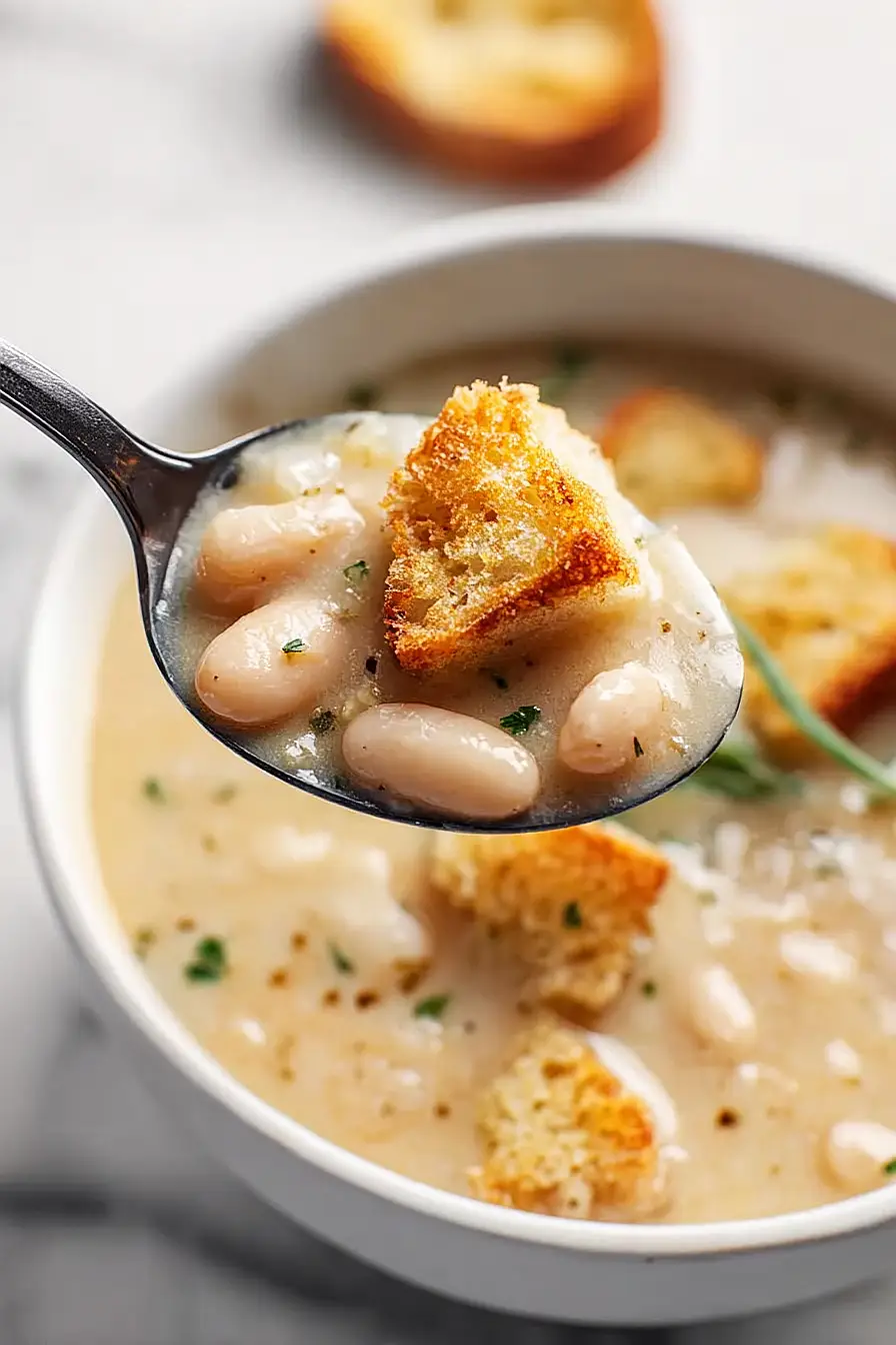 garlic white bean soup