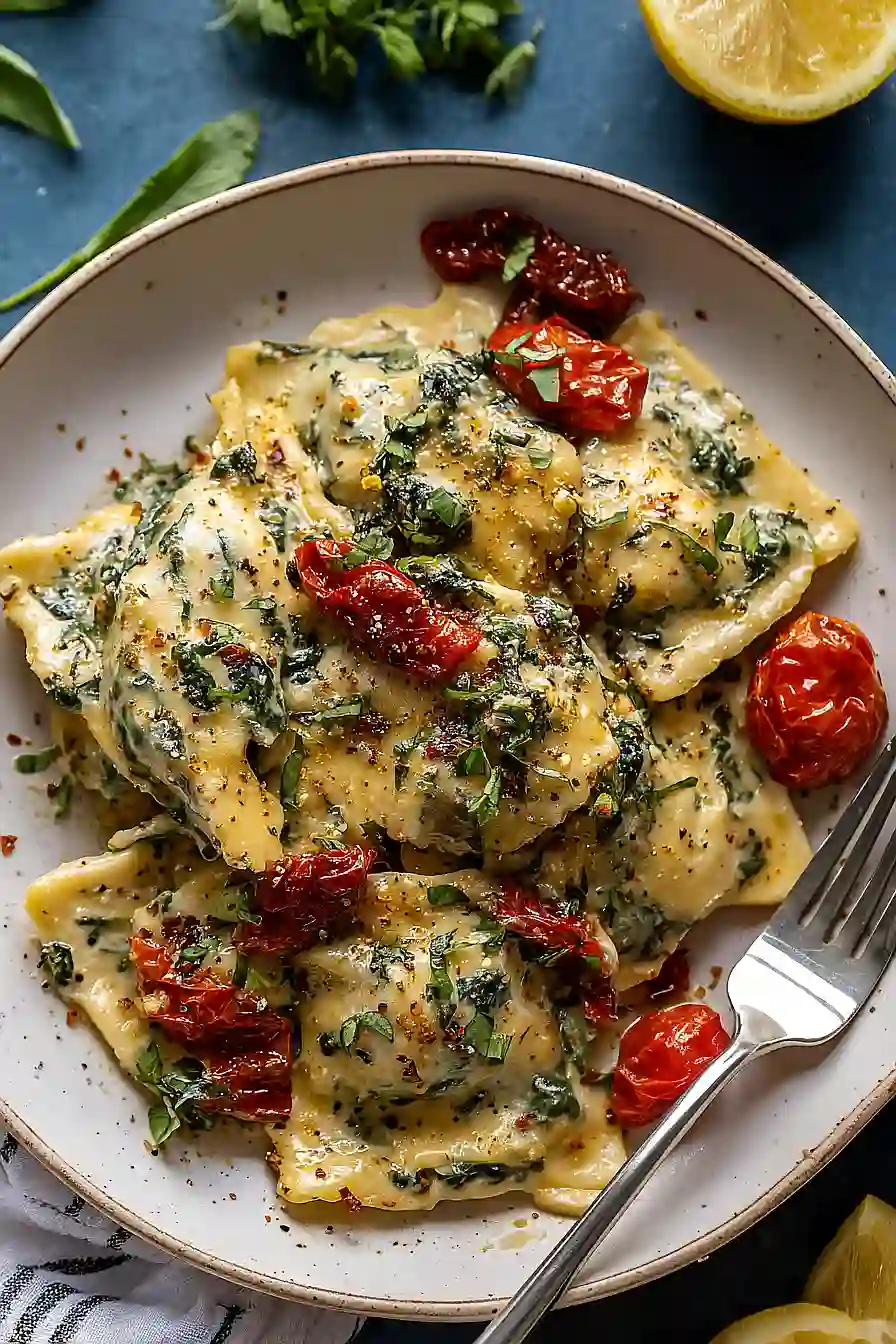 Creamy Tuscan Ravioli