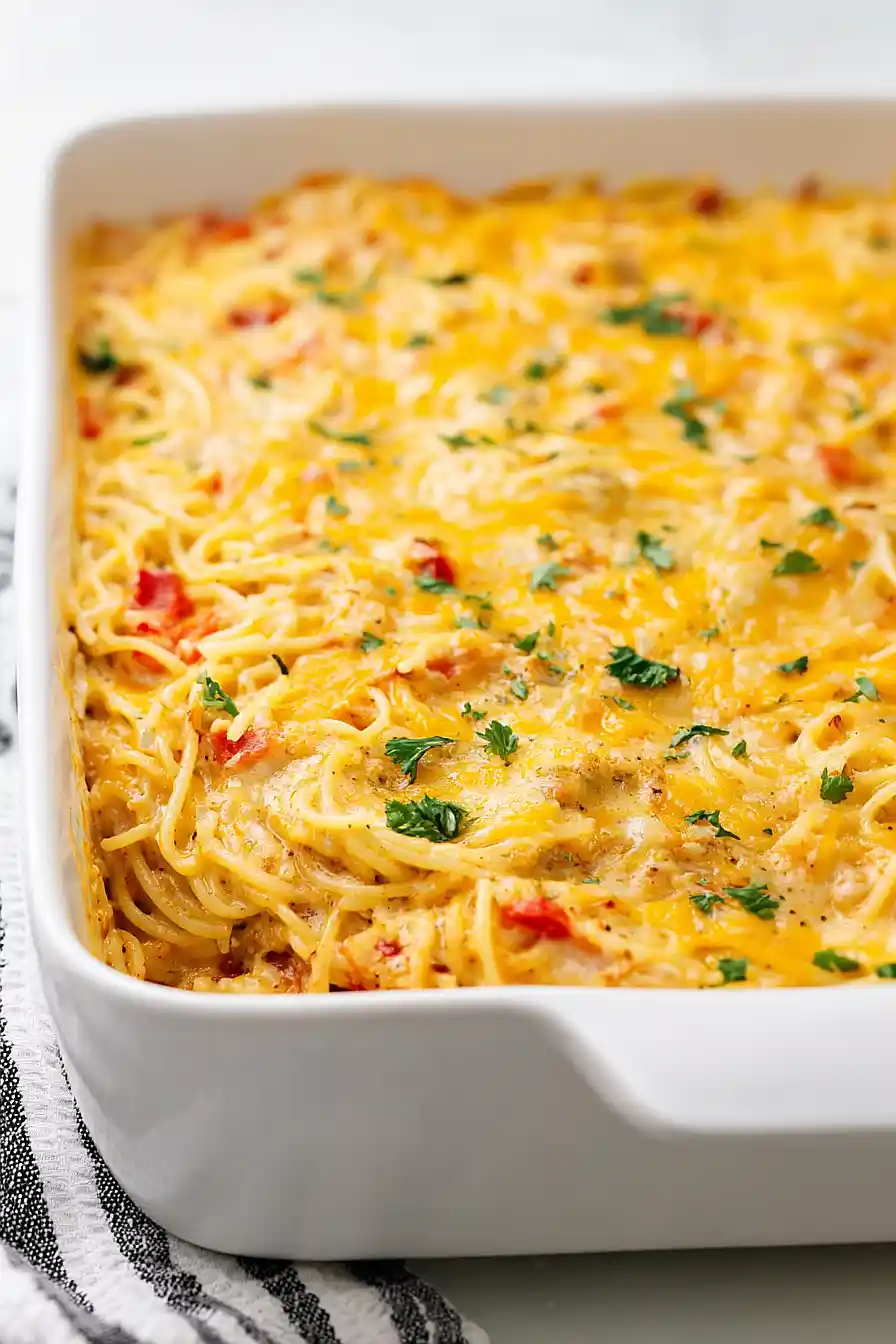 Southern Chicken Spaghetti Casserole