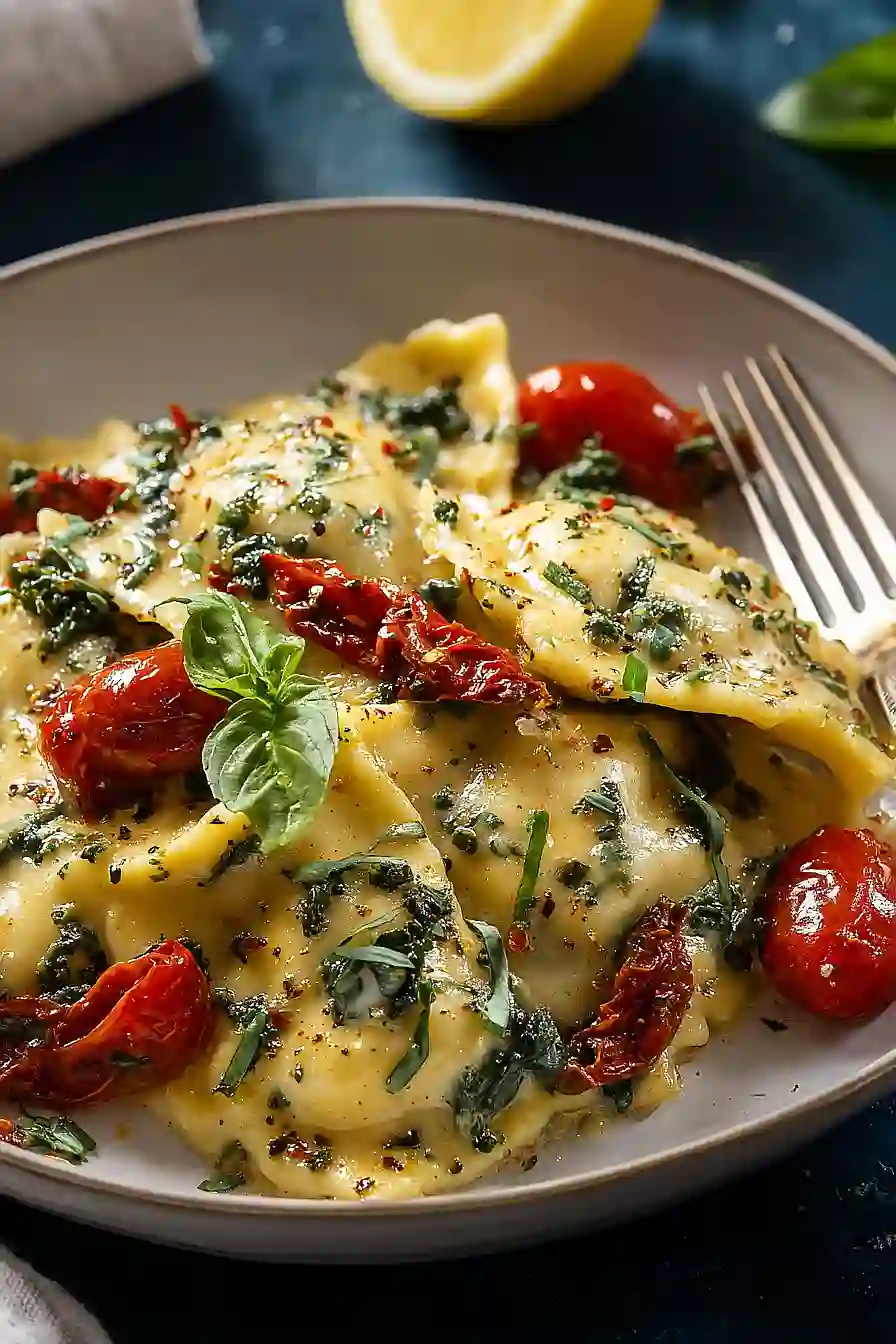 Creamy Tuscan Ravioli