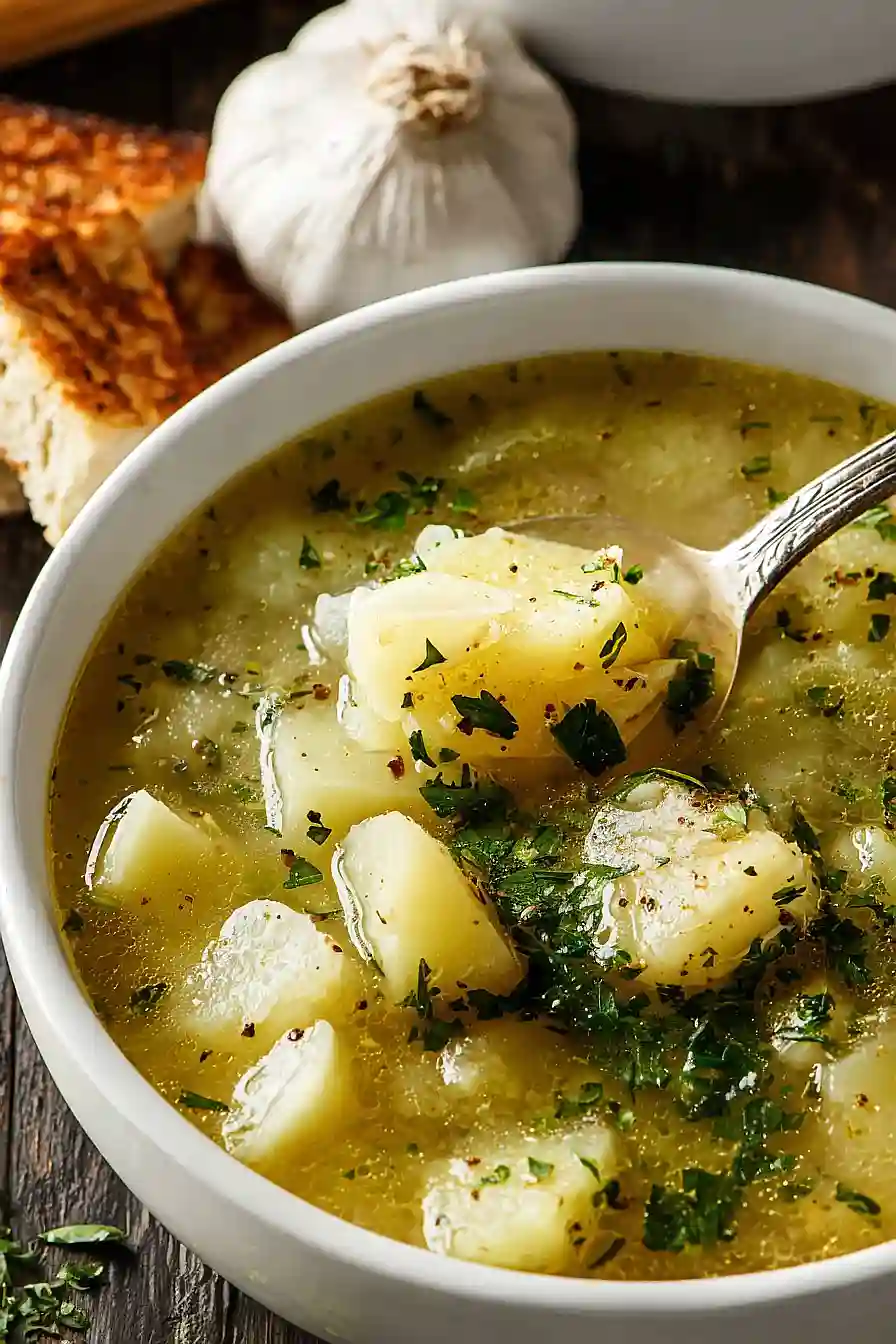 Hangover Cure Garlic Potato Soup